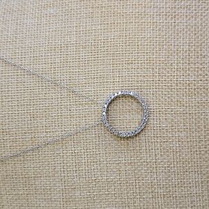 Diamond Eternity Sterling Silver Necklace